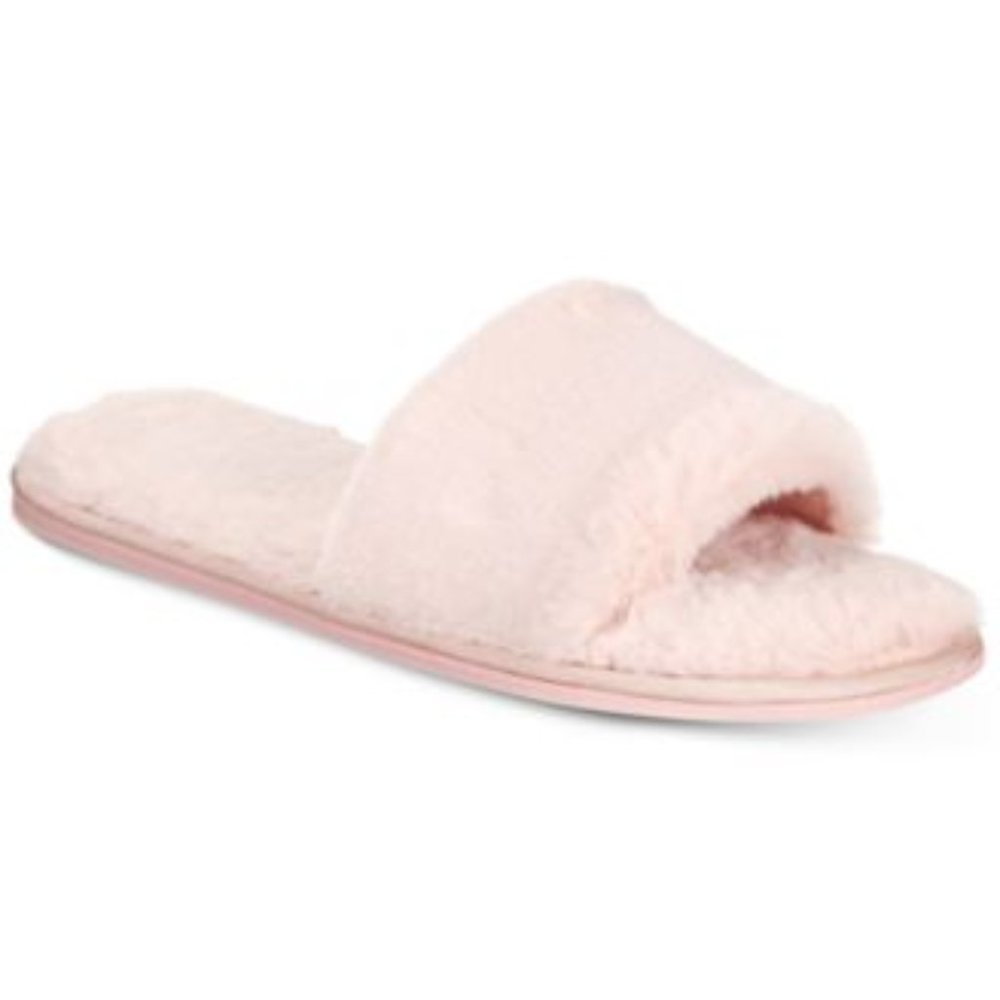 INC International Concepts Womens Faux-Fur Slide Slipper